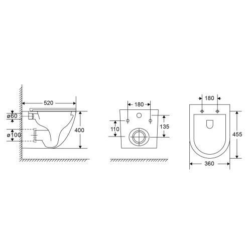 Унитаз подвесной, безободковый, смыв Invisible, с крышкой микролифт, белый, AQUAme AQM2014PRO